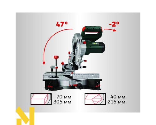 Пила торцювальна Metabo KGS 216 M + станина KSU 251