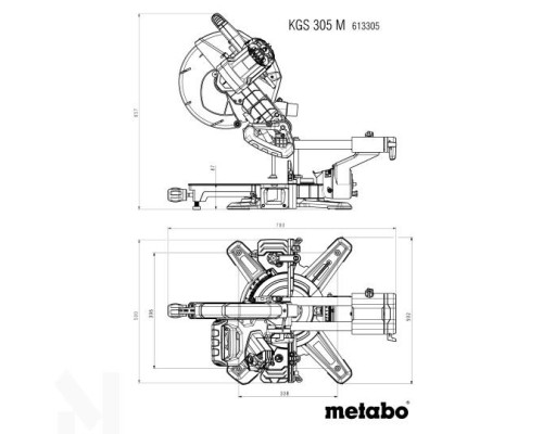 Пила торцювальна Metabo KGS 305 M + платформа KSU 251
