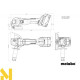 Болгарка (кутова шліфмашина) акумуляторна Metabo W 18 L BL 9-125 Set (без АКБ та ЗП)