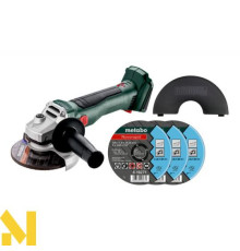Болгарка (кутова шліфмашина) акумуляторна Metabo W 18 L BL 9-125 Set (без АКБ та ЗП)