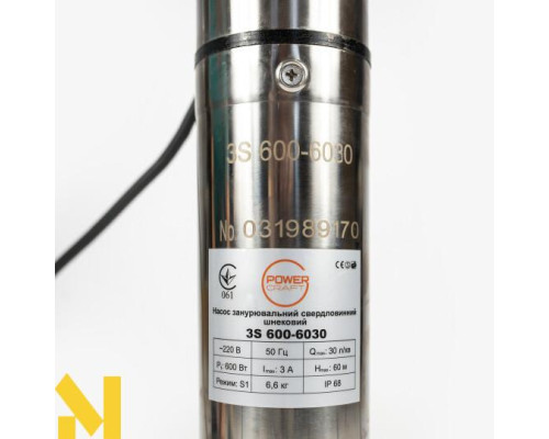 Насос занурювальний свердловинний шнековий Powercraft 3S 600-6030