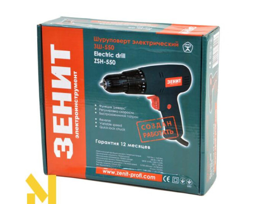 Шуруповерт мережевий ЗЕНІТ ЗШ-550