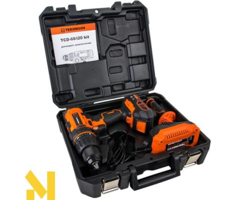 Акумуляторний дриль-шуруповерт Tekhmann TCD-60/i20 kit