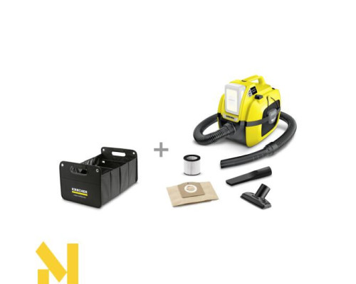 Пилосос акумуляторний Karcher WD 1 Compact + органайзер