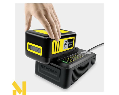 Набір Karcher газонокосарка LMO 18-33 + тример LTR 18-25 + швидкозарядний комплект