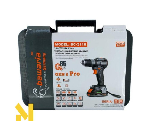 Дриль-шуруповерт акумуляторний BAWARIA BC-3118 безщітковий