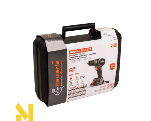 Дриль-шуруповерт акумуляторний BAWARIA BC-3221 безщітковий
