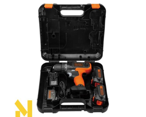 Дриль-шурупокрут акумуляторний BLACK&DECKER BCD7122CK