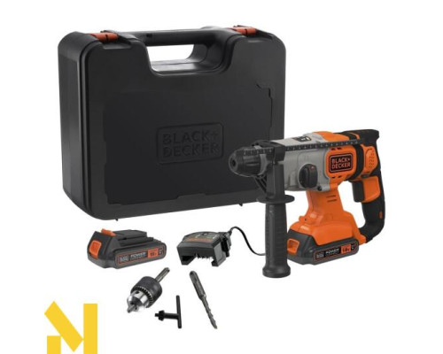 Перфоратор акумуляторний SDS Plus BLACK&DECKER BCD900E2K