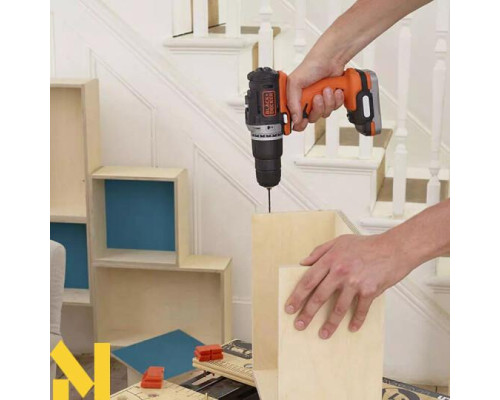 Дриль-шурупокрут акумуляторний ударний BLACK&DECKER BDCHD12S1