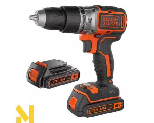 Дриль-шурупокрут акумуляторний ударний BLACK&DECKER BL188KB