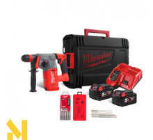 Перфоратор акумуляторний MILWAUKEE M18 CHX-502Х (комплект + бури MX4 + бури MS2 + набір бурів та долот)