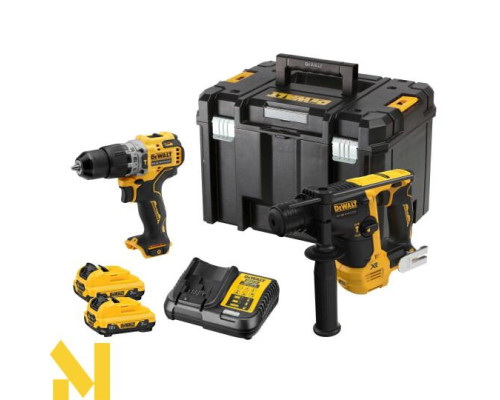 Набір інструментів акумуляторних DeWALT DCK2102L2T (DCD706 + DCH072)