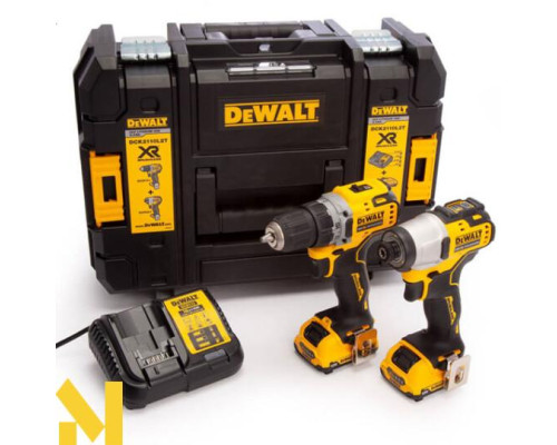 Набір інструментів акумуляторних DeWALT DCK2110L2T (DCD701 +DCF801)