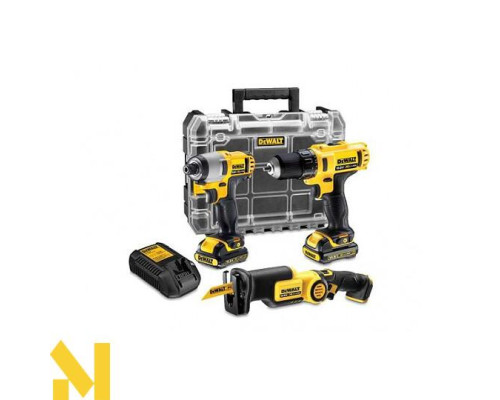Набір з трьох інструментів DeWalt DCK310S2T