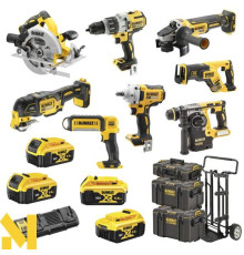 Набір інструментів акумуляторних DeWALT DCK856P4 (DCD996 + DCH273 + DCF894 + DCG405 + DCS570 + DCL050 + DCS335 + DCS367)