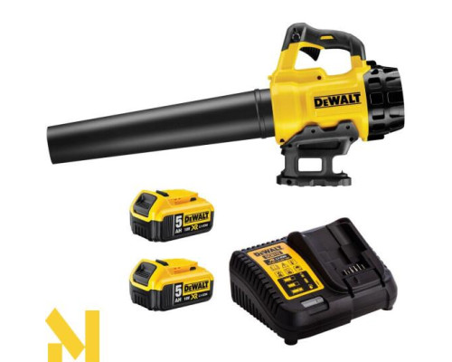 Повітродувка садова акумуляторна DeWALT DCM562P1 + 2 АКБ 18 В/5 Ач DCB184