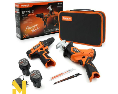 Набір інструментів акумуляторних DAEWOO DGA 1220Li SET (DAA1210Li + DCS1210Li)