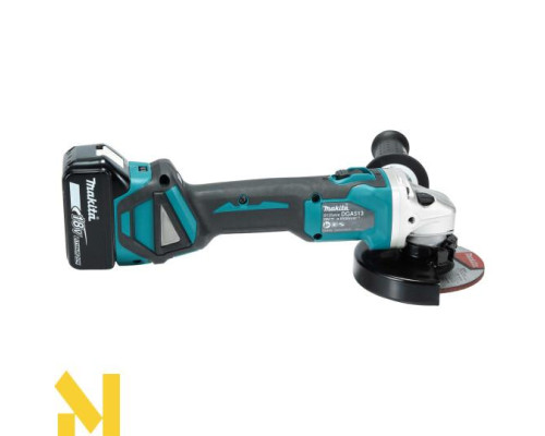Болгарка (кутова шліфувальна машина) акумуляторна Makita DGA513RT3J