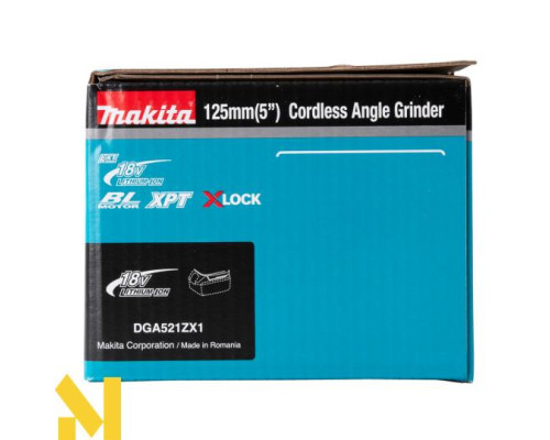 Болгарка (кутова шліфмашина) акумуляторна Makita X-LOCK DGA521ZX1 (без АКБ та ЗП)