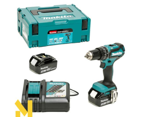 Акумуляторна ударна дриль-шуруповерт Makita DHP485RFJ