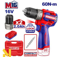 Дриль-шуруповерт акумуляторний EMTOP ECDL16682