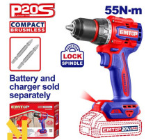 Дриль-шуруповерт акумуляторний EMTOP ECDL205581 (без АКБ та ЗП)