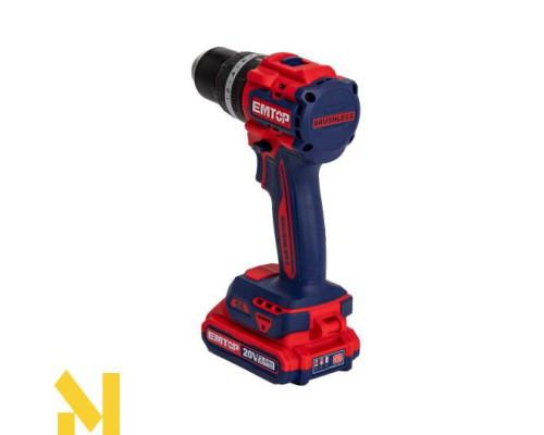 Дриль-шуруповерт ударний акумуляторний EMTOP ECIDL20558