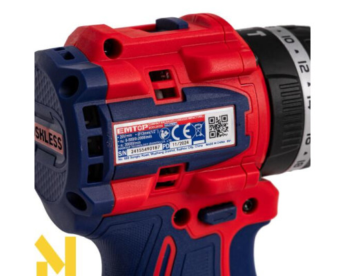 Дриль-шуруповерт ударний акумуляторний EMTOP ECIDL20558