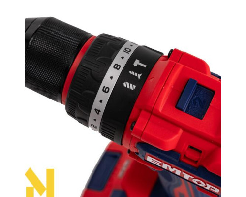 Дриль-шуруповерт ударний акумуляторний EMTOP ECIDL20558