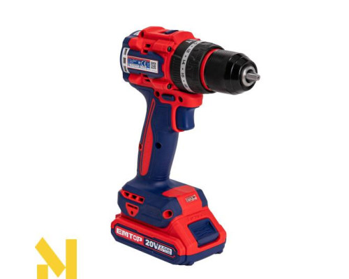Дриль-шуруповерт акумуляторний EMTOP ECIDL20668
