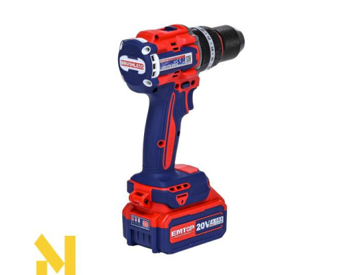 Дриль-шуруповерт акумуляторний EMTOP ECIDL20968