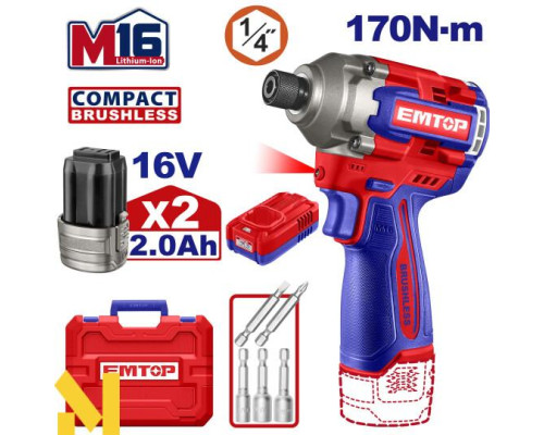 Гвинтоверт акумуляторний EMTOP ECIRL16178