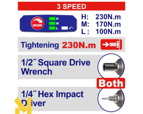 Гвинтоверт акумуляторний EMTOP ECIWL20236