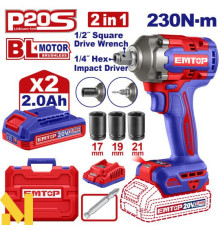 Гвинтоверт акумуляторний EMTOP ECIWL20236