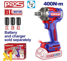 Гайковерт акумуляторний EMTOP ECIWL20401 (без АКБ та ЗП)