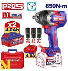 Гайковерт акумуляторний EMTOP ECIWL2085