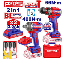 Набір інструментів акумуляторних EMTOP ECKL20275