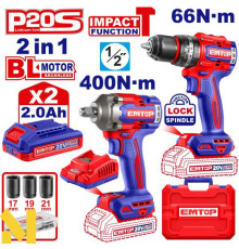 Набір інструментів акумуляторних EMTOP ECKL20275