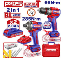 Набір інструментів акумуляторних EMTOP ECKL20277