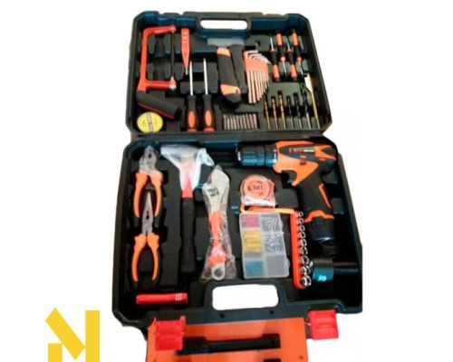 Шуруповерт акумуляторний з набором інструменту Edon ED-40L-TZ