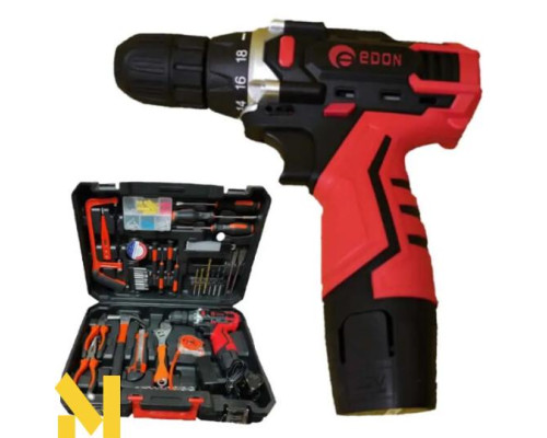 Шуруповерт акумуляторний з набором інструменту Edon ED-40L-TZ