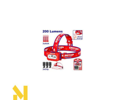 Ліхтарик налобний EMTOP EFLG013AAA8
