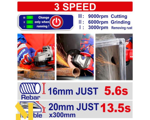 Болгарка (кутова шліфмашина) EMTOP ELAG221153 (без АКБ та ЗП)