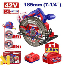 Пила дискова акумуляторна EMTOP ELCS4218511