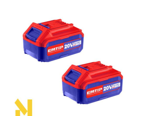 Газонокосарка акумуляторна EMTOP ELML20185-1 (2 АКБ + ЗП)