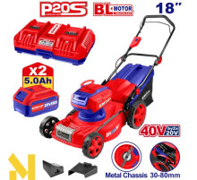 Газонокосарка акумуляторна EMTOP ELML20185-1 (2 АКБ + ЗП)