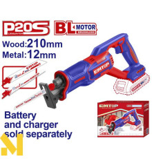Пила сабельная аккумуляторная EMTOP ELRS202108 (без АКБ и ЗУ)