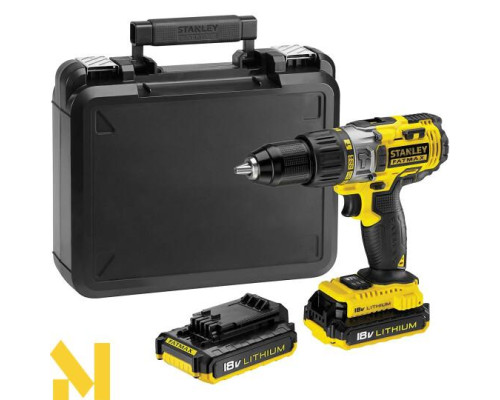 Дриль-шуруповерт акумуляторний ударний STANLEY FATMAX FMC626C2K