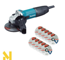 Болгарка (кутова шліфмашина) Makita GA4530R +  відрізні круги D-18661x10
